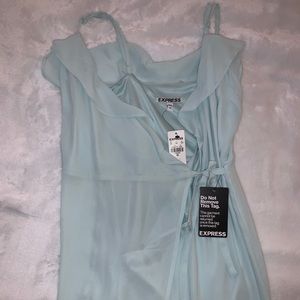 turquoise express long and flowy dress